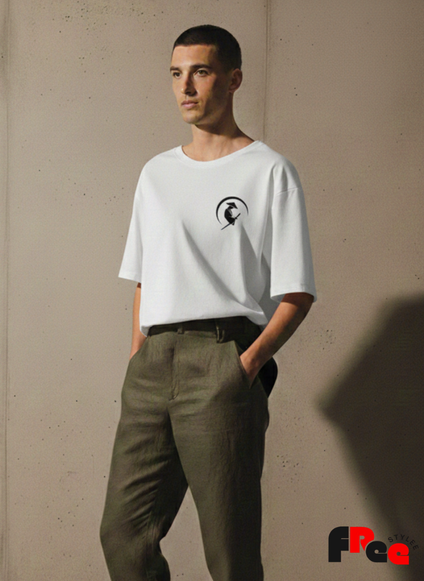 Minimal Anime Face White T-Shirt | Clean Aesthetic Streetwear Tee