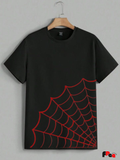 Unisex Black Red Spider Back Print T-Shirt – Premium Cotton Streetwear Tee for Men & Women