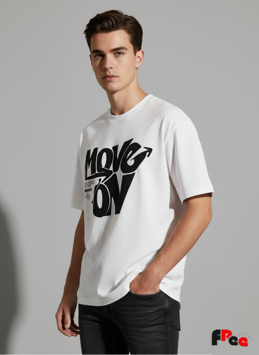 Free Stylee “Impossible” Minimal Typography White Regular Fit Unisex T-Shirt | Motivational Streetwear Tee