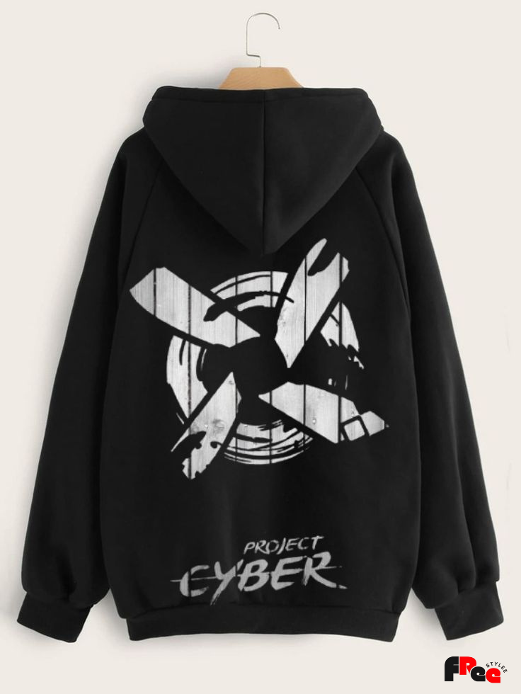 Black Hoodie (Project Cyber Back Print)