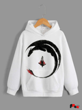 Unisex White Japanese Art Print Hoodie – Premium Fleece Streetwear Sweatshirt for Men & Women