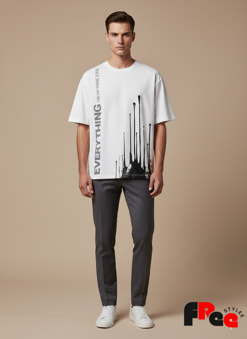 Everything You Can Imagine Graphic Oversized T-Shirt – White