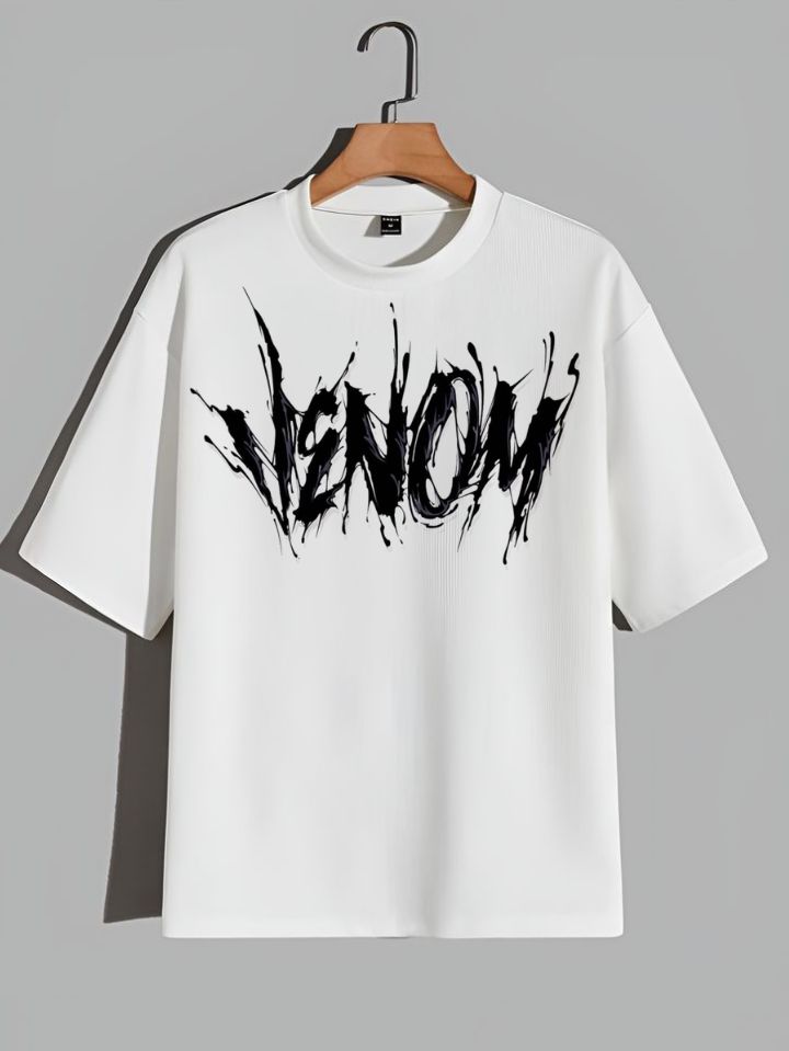 VENOM Graphic Oversized T-Shirt – White