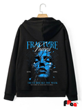 Fracture Voices Back Print Black Hoodie | Dark Psychedelic Unisex Streetwear Sweatshirt