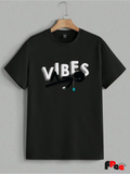 Vibes Graphic Black T-Shirt | Trendy Aesthetic Oversized Streetwear Tee