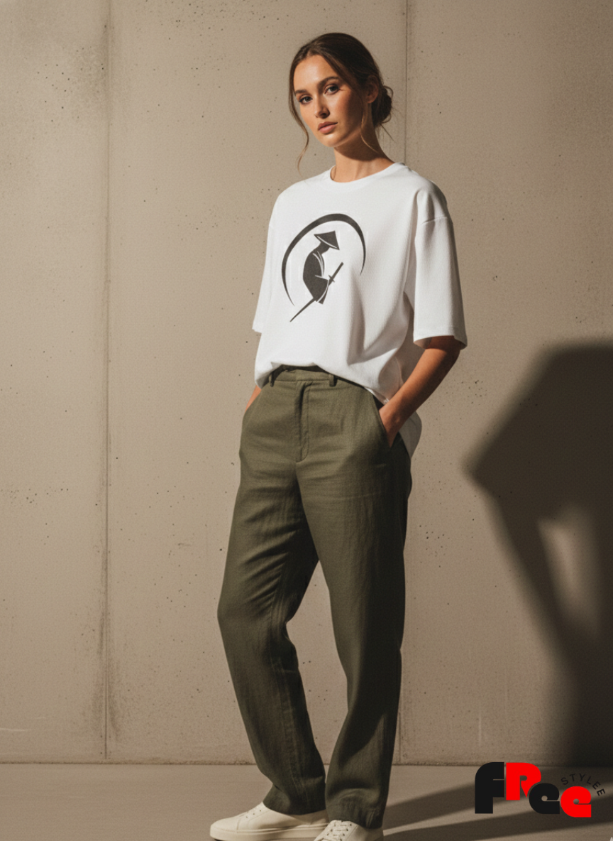 Samurai Logo White T-Shirt | Japanese Inspired Minimal Streetwear Tee