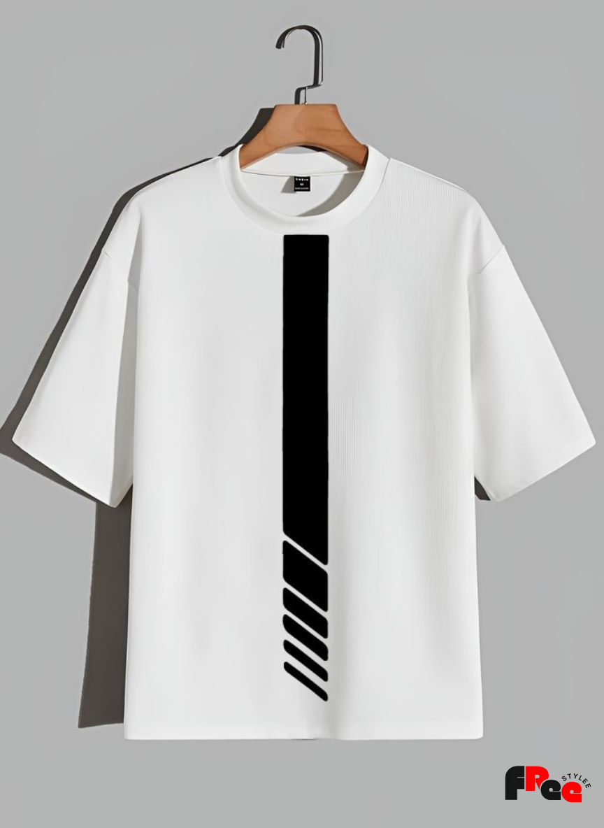 White Minimal Graphic T-Shirt for Men & Women | Unisex Casual Cotton Tee